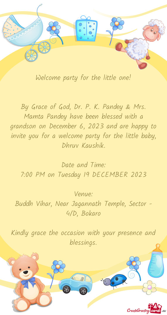 Welcome party for the little one