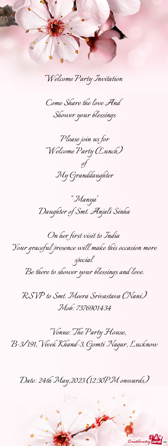 Welcome Party (Lunch)