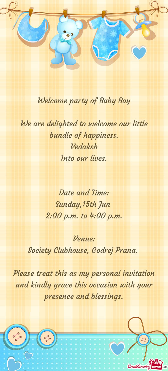 Welcome party of Baby Boy