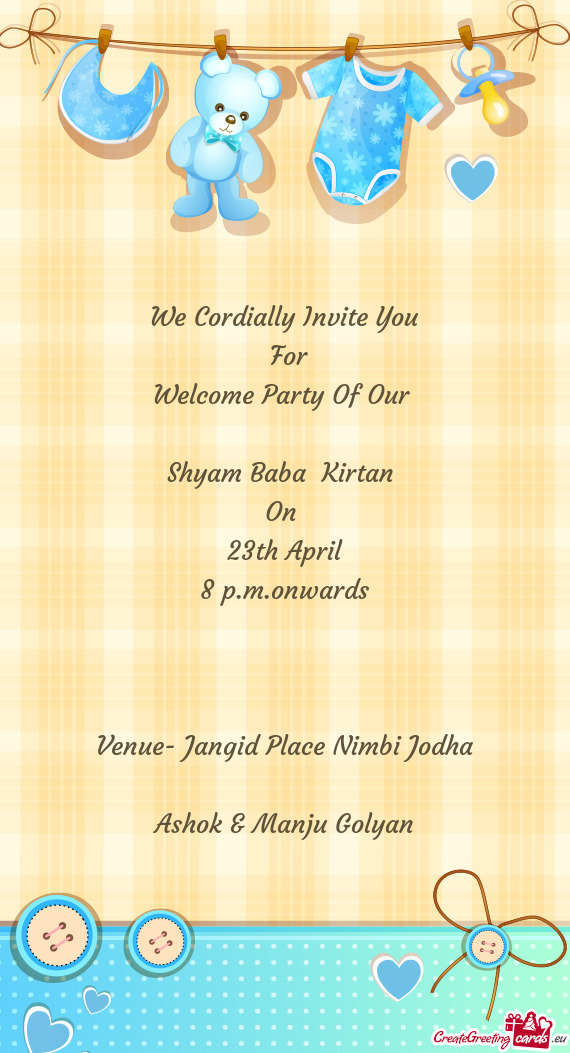 Welcome Party Of Our