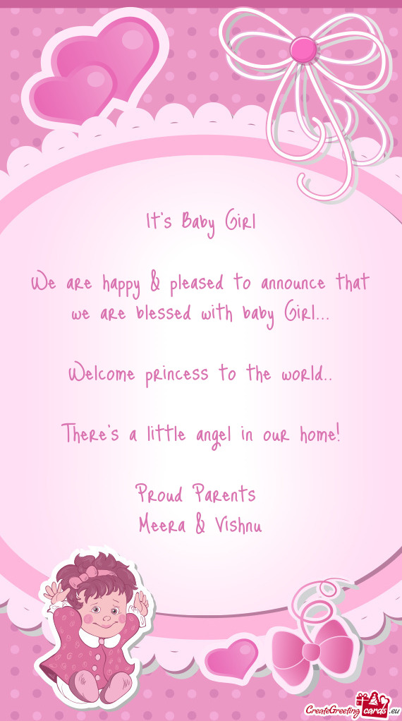 Welcome princess to the world