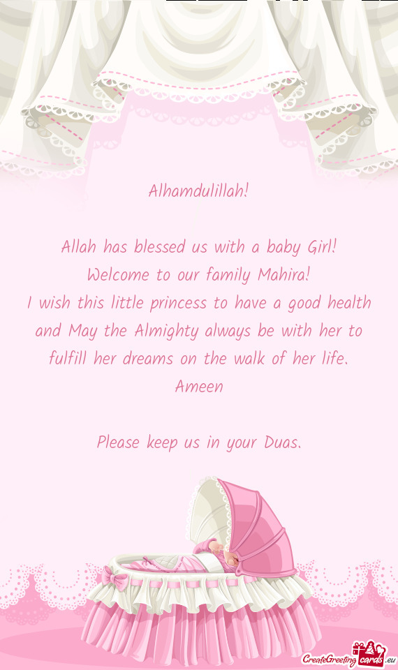 Welcome to our family Mahira