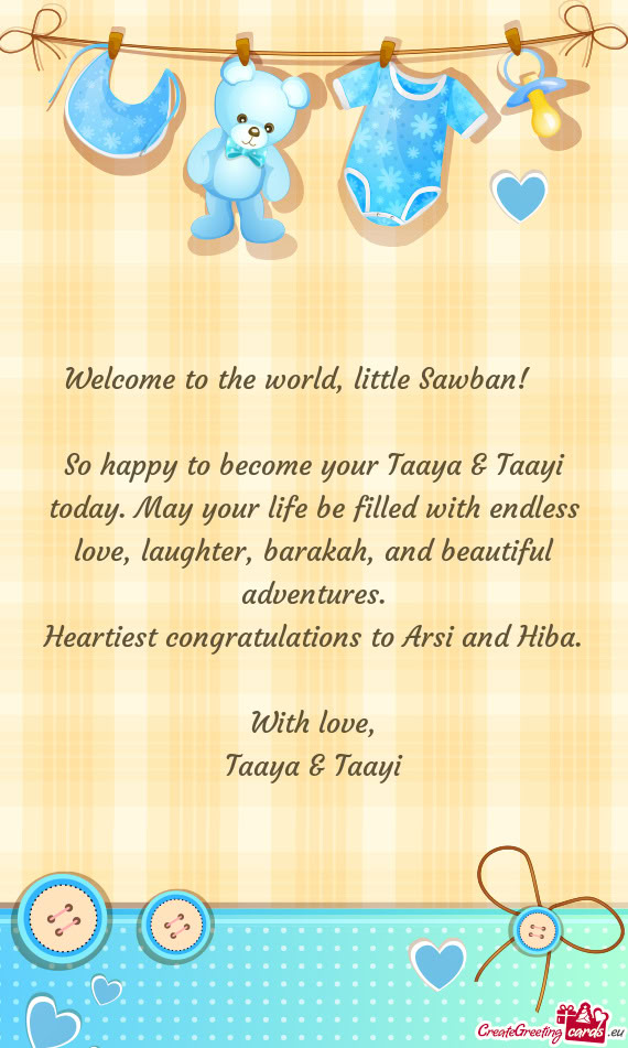 Welcome to the world, little Sawban! 💙