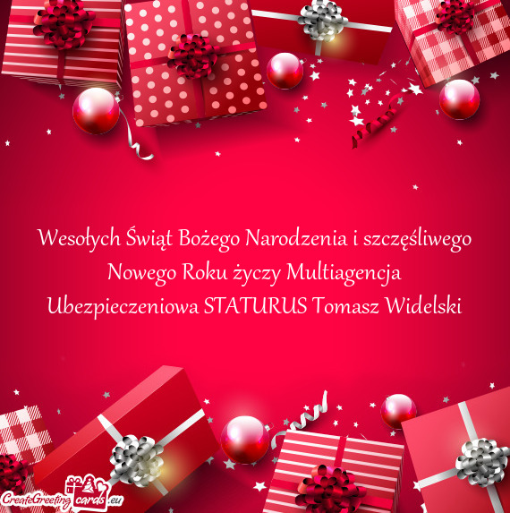 Wesołych Świąt Bożego Narodzenia i szczęśliwego Nowego Roku życzy Multiagencja Ubezpieczeniow