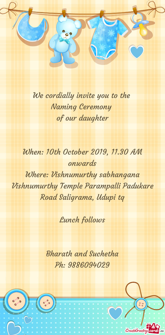 When: 10th October 2019, 11.30 AM onwards