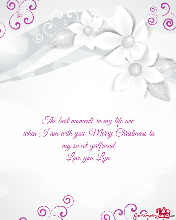 When I am with you. Merry Christmass to