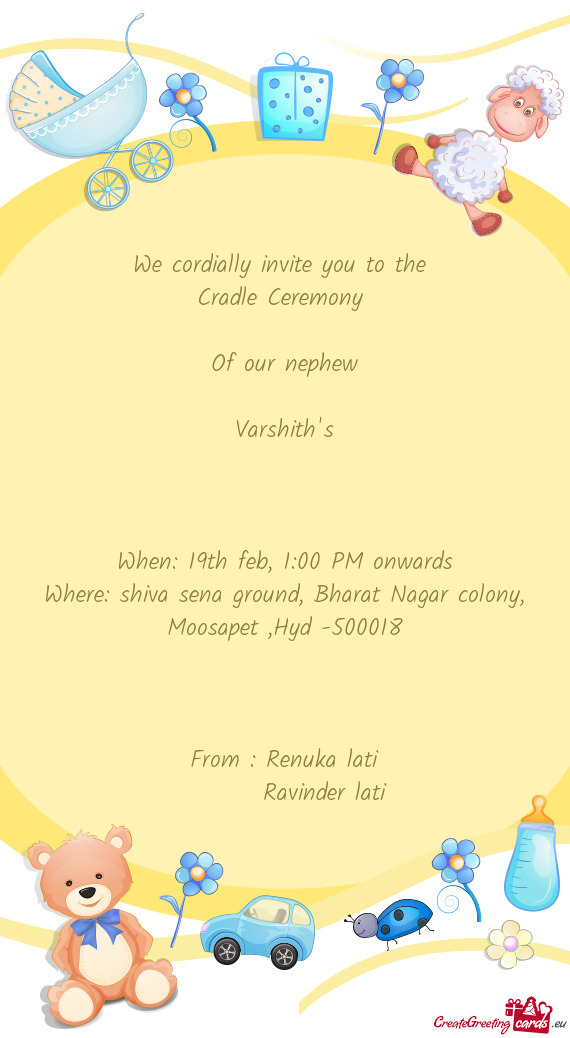 Where: shiva sena ground, Bharat Nagar colony, Moosapet ,Hyd -500018