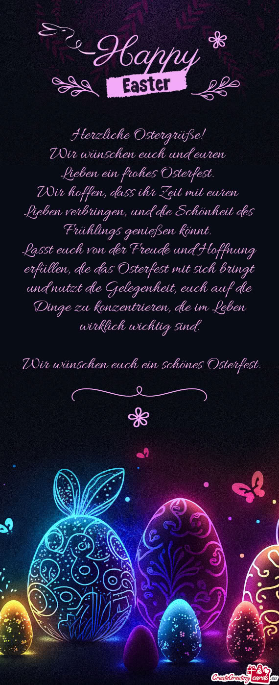 Wir wünschen euch und euren