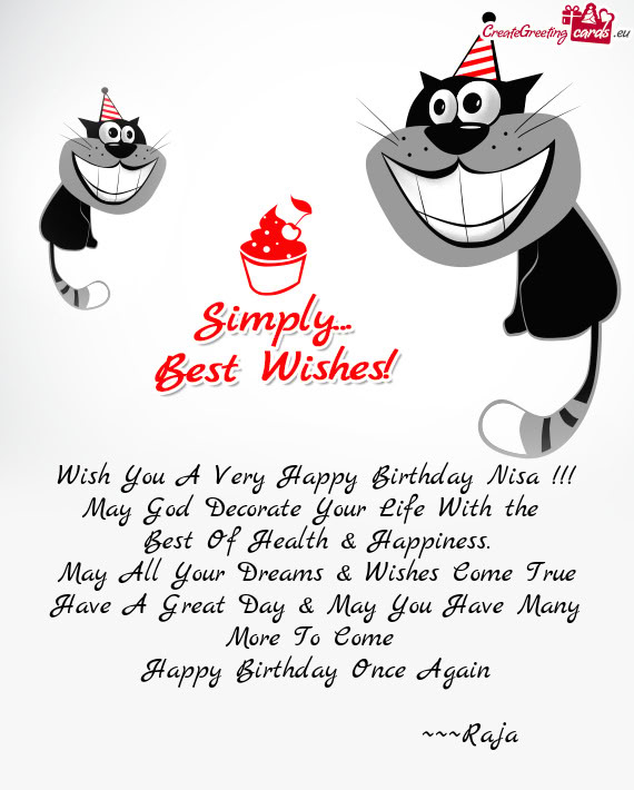 Wish You A Very Happy Birthday Nisa