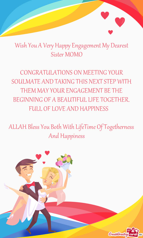 Wish You A Very Happy Engagement My Dearest Sister MOMO 💐❤️