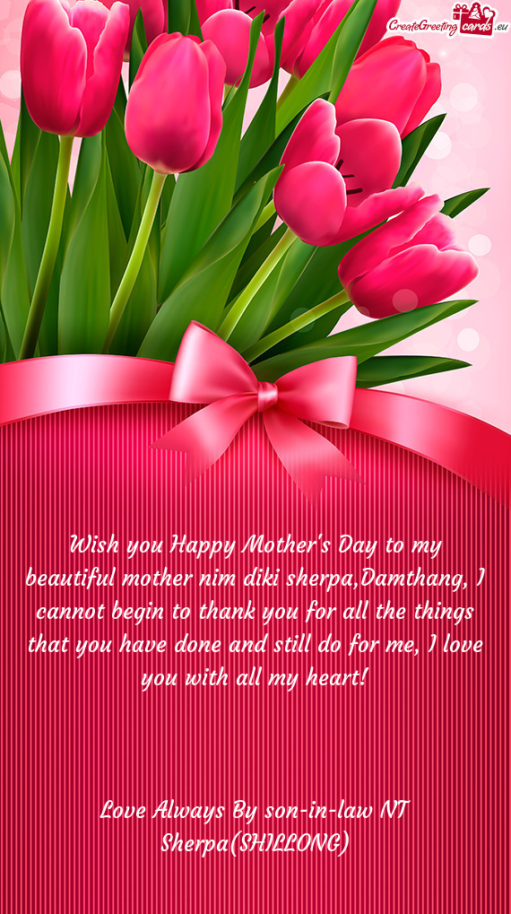 Wish you Happy Mother