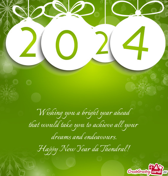 Wishing you a bright year ahead