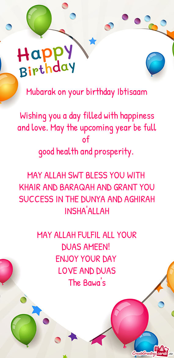 Wishing you a day filled with happiness and love. May the upcoming year be full of