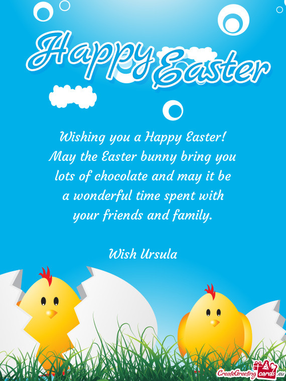 Wishing you a Happy Easter