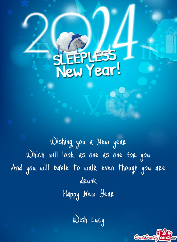 Wishing you a New year