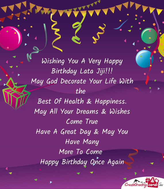 Wishing You A Very Happy Birthday Lata Jiji