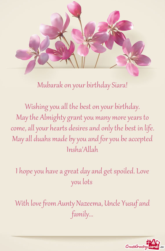Wishing you all the best on your birthday
