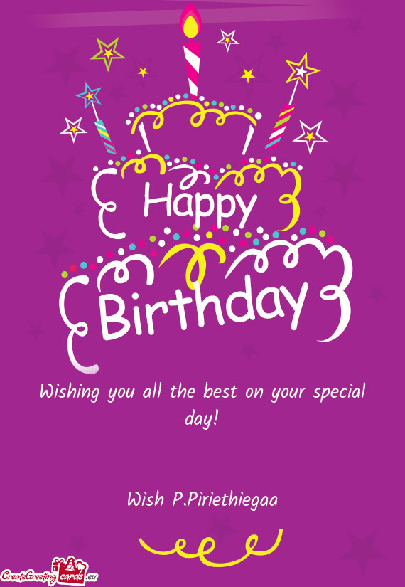 Wishing you all the best on your special day