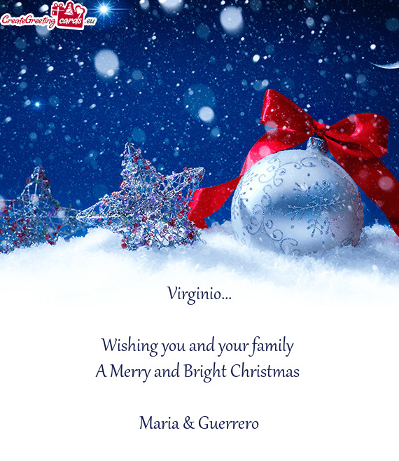 Wishing you and your family