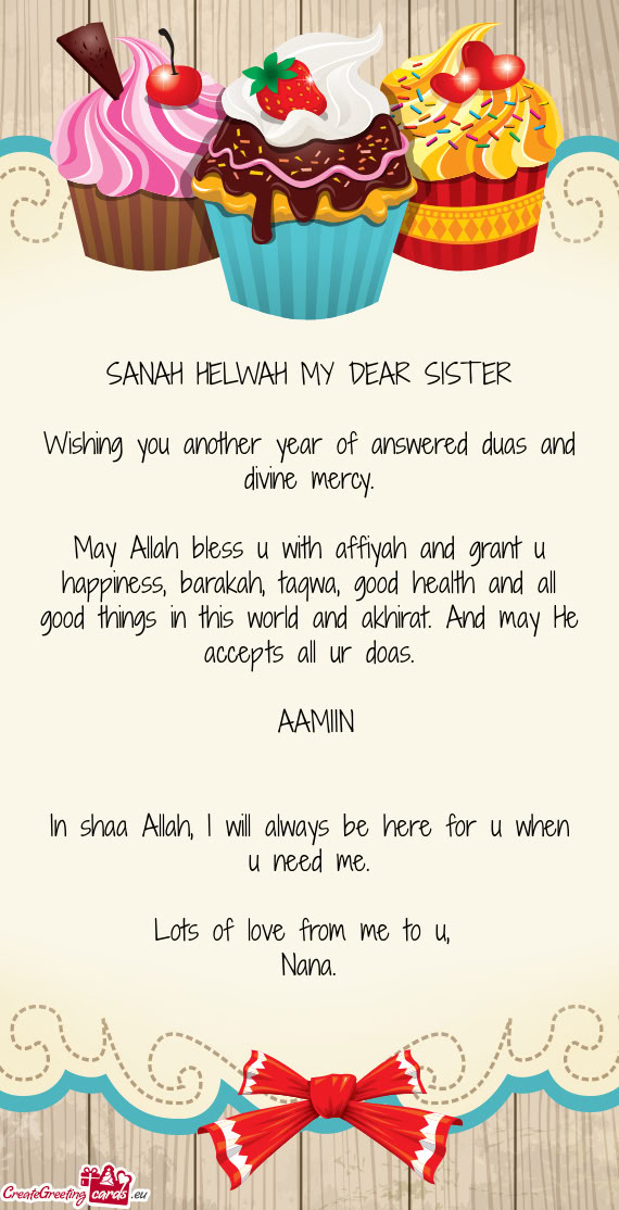 Wishing you another year of answered duas and divine mercy