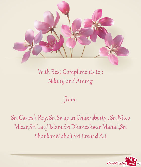 With Best Compliments to