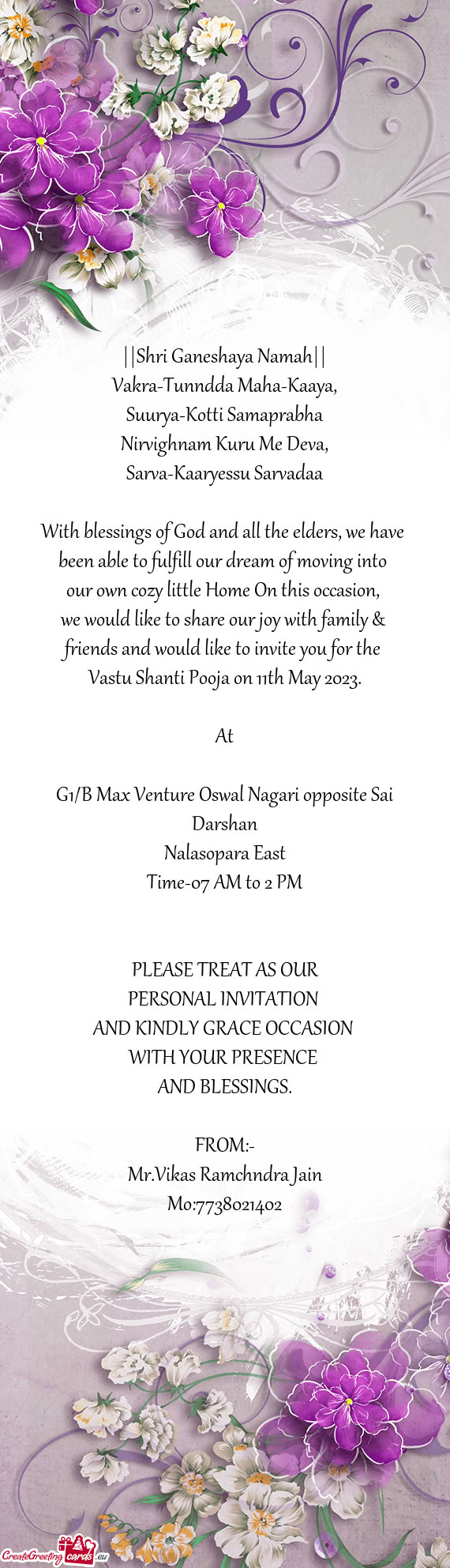 With blessings of God and all the elders, we have