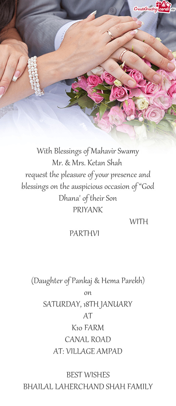 With Blessings of Mahavir Swamy