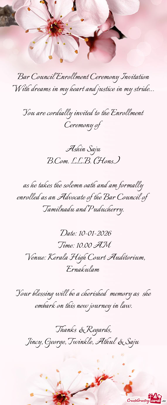 With dreams in my heart and justice in my stride…