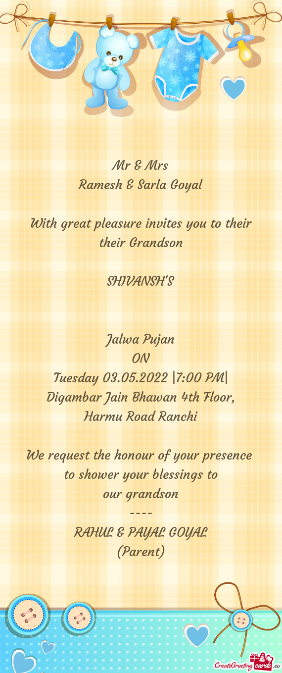 With great pleasure invites you to their