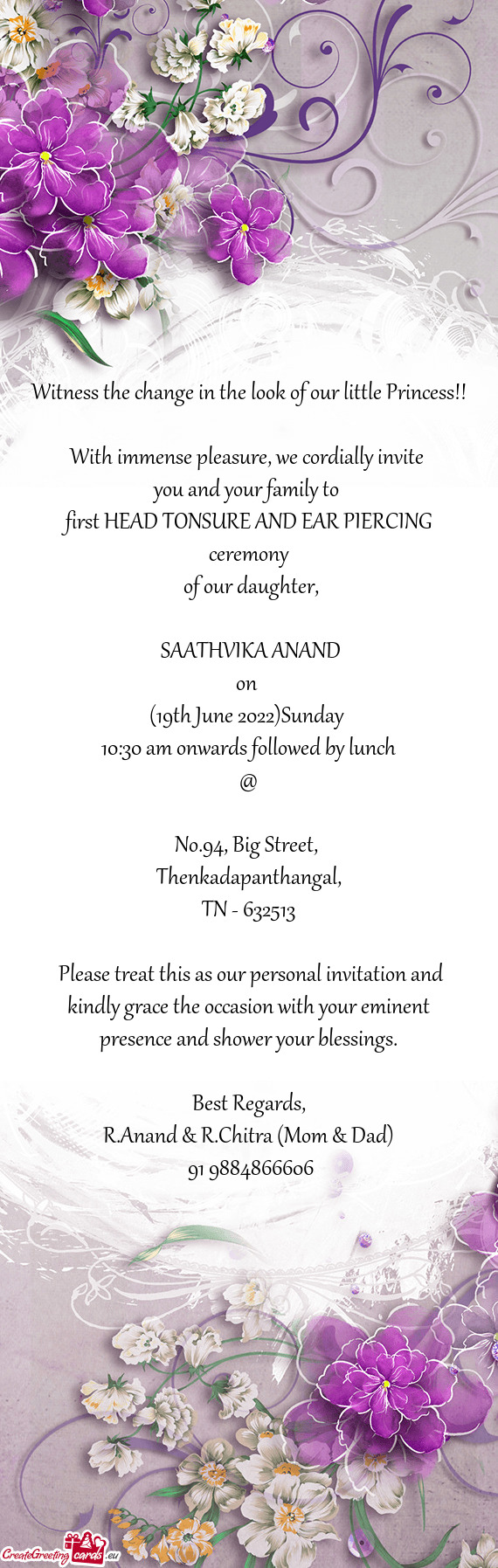 With immense pleasure, we cordially invite