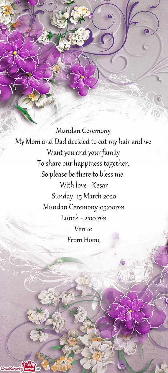 With love - Kesar Sunday -15 March 2020 Mundan Ceremony-05