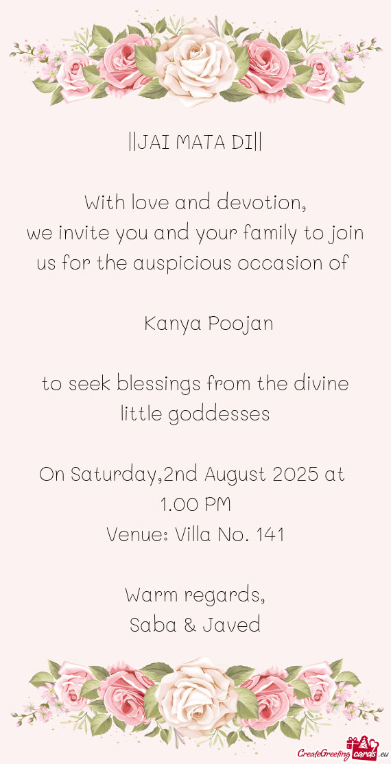 With love and devotion