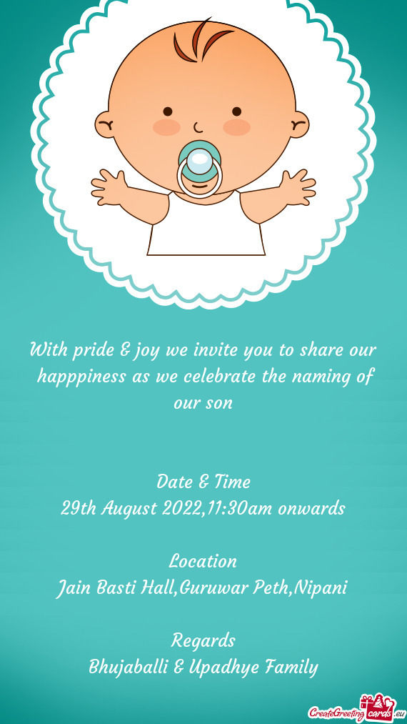 With pride & joy we invite you to share our