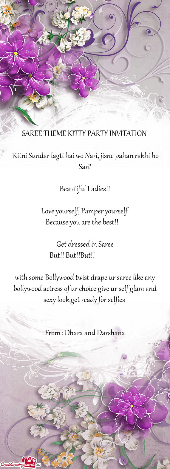 With some Bollywood twist drape ur saree like any bollywood actress of ur choice give ur self glam a