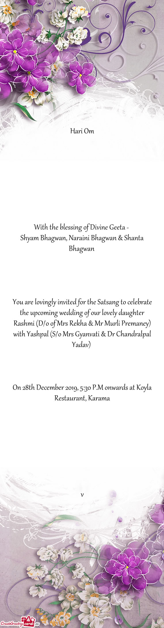 With the blessing of Divine Geeta