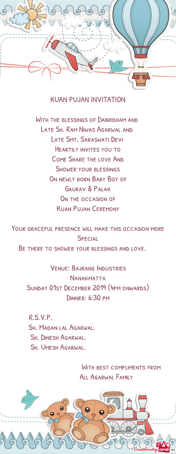 With the blessings of Dabridham and