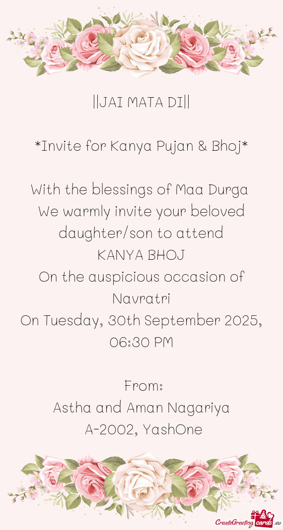 With the blessings of Maa Durga