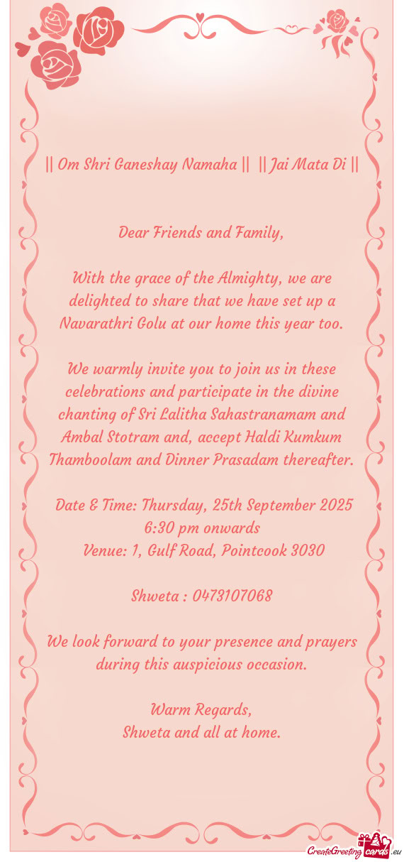 With the grace of the Almighty, we are delighted to share that we have set up a Navarathri Golu at o