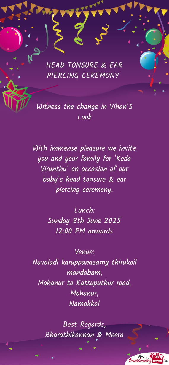 Witness the change in Vihan