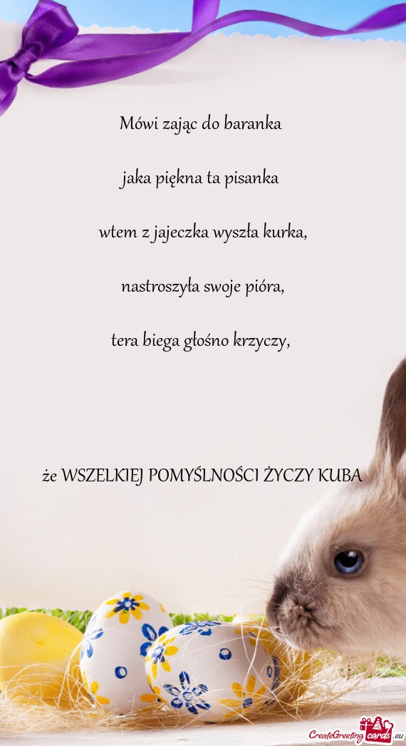 Wtem z jajeczka wyszła kurka