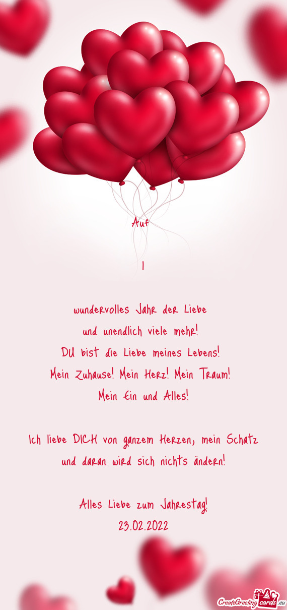 Wundervolles Jahr der Liebe