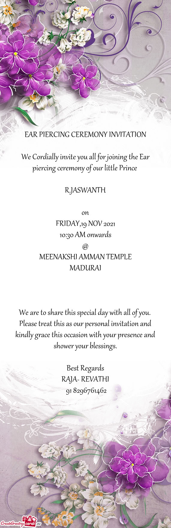 Y of our little Prince   R