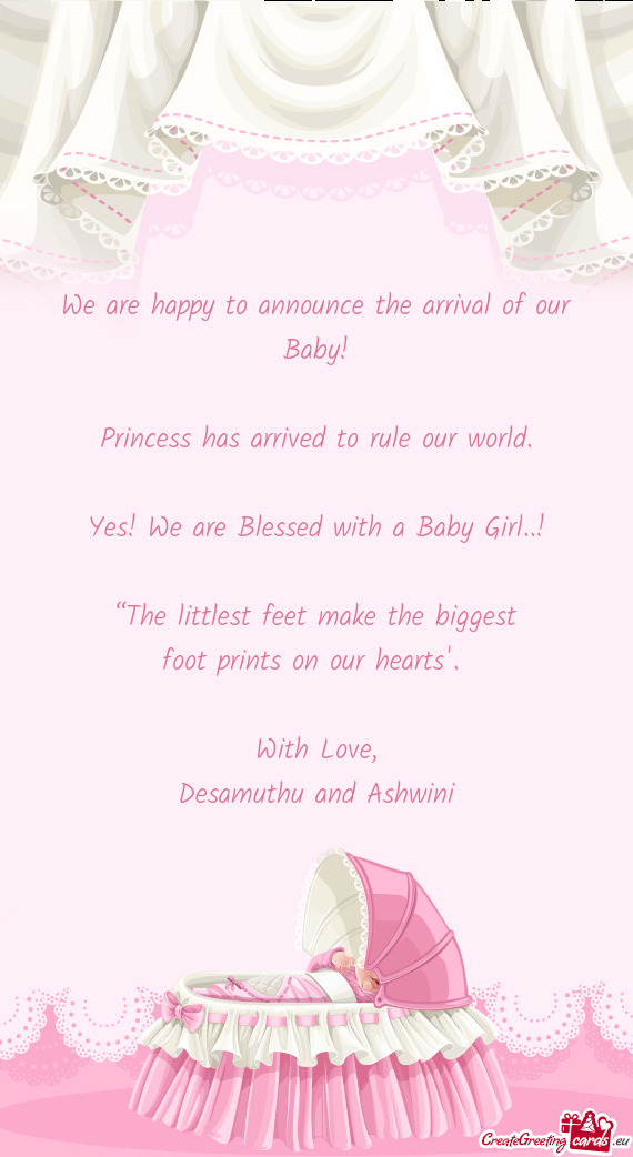 Yes! We are Blessed with a Baby Girl