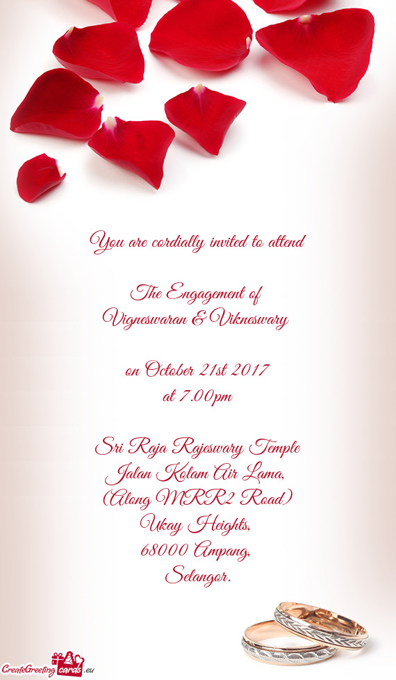 You are cordially invited to attend