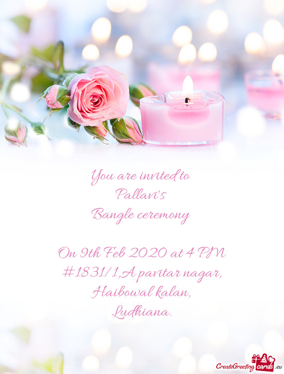 You are invited to 
 Pallavi