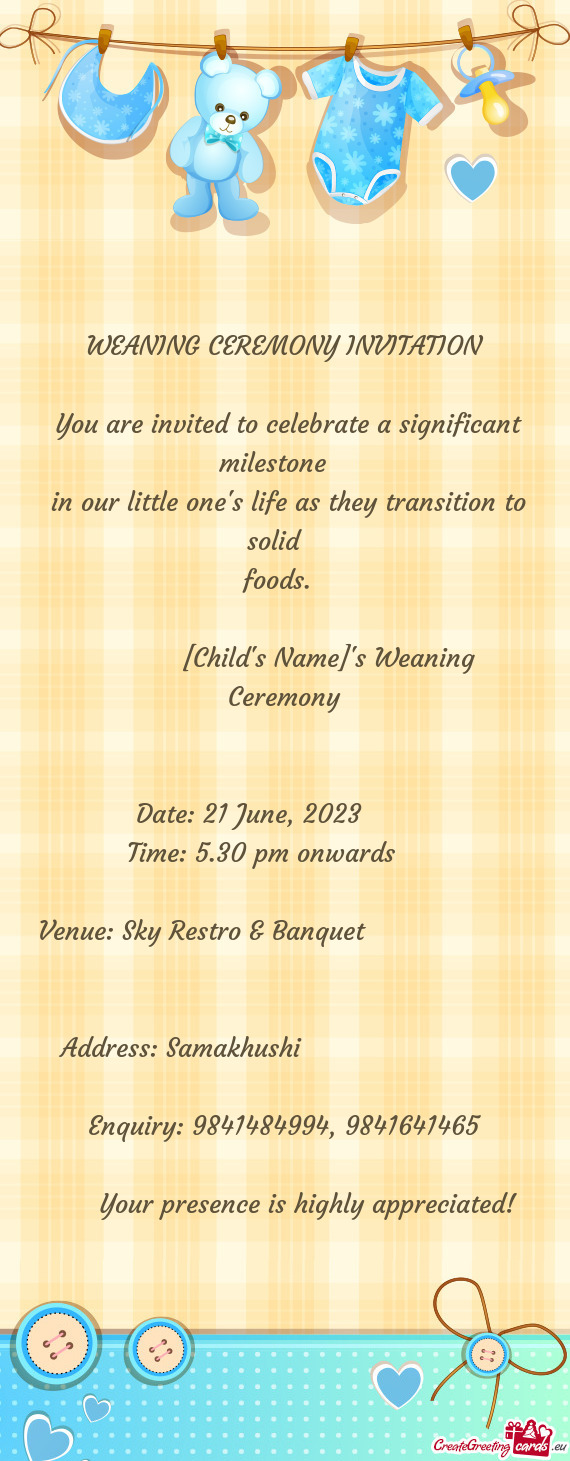 You are invited to celebrate a significant milestone