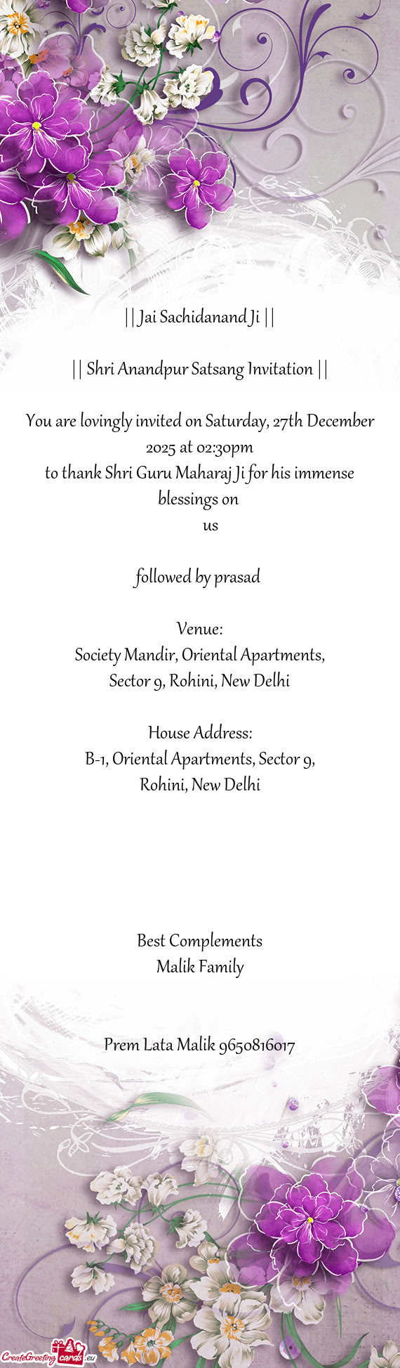 You are lovingly invited on Saturday, 27th December 2025 at 02:30pm