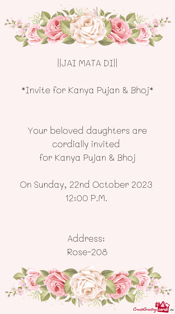 Your beloved daughters are cordially invited