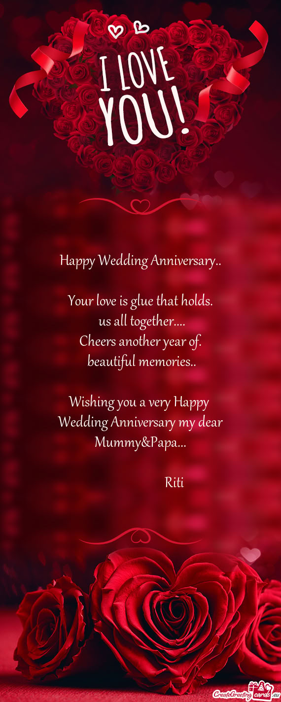 Your love is glue that holds