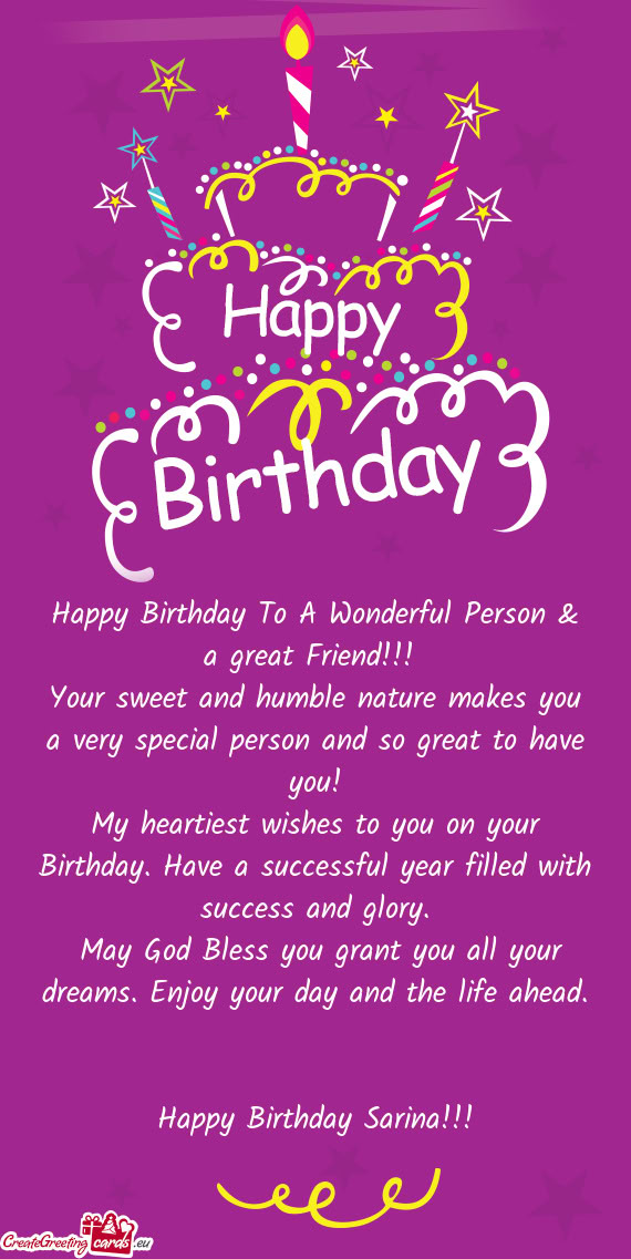 Your sweet and humble nature makes you a very special person and so great to have you